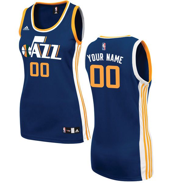 Women Utah Jazz Adidas Navy Custom Road Replica NBA Jersey